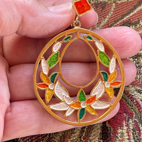 Vintage Park Lane clip earrings, 1960s MCM - Picture 2 of 10